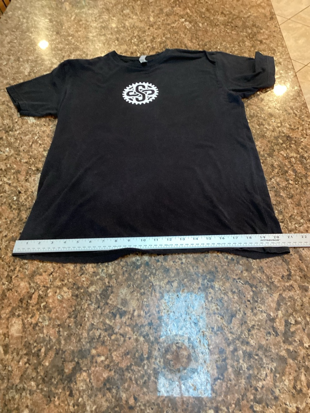 Salt to Saint Bike Ride, Black Adult T-shirt , Size Large
